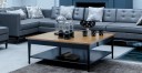 Couchtisch Directoire schwarz mit Kirschbaumplatte Couchtisch Directoire schwarz mit Kirschbaumplatte